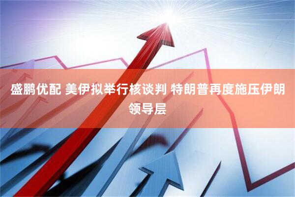 盛鹏优配 美伊拟举行核谈判 特朗普再度施压伊朗领导层